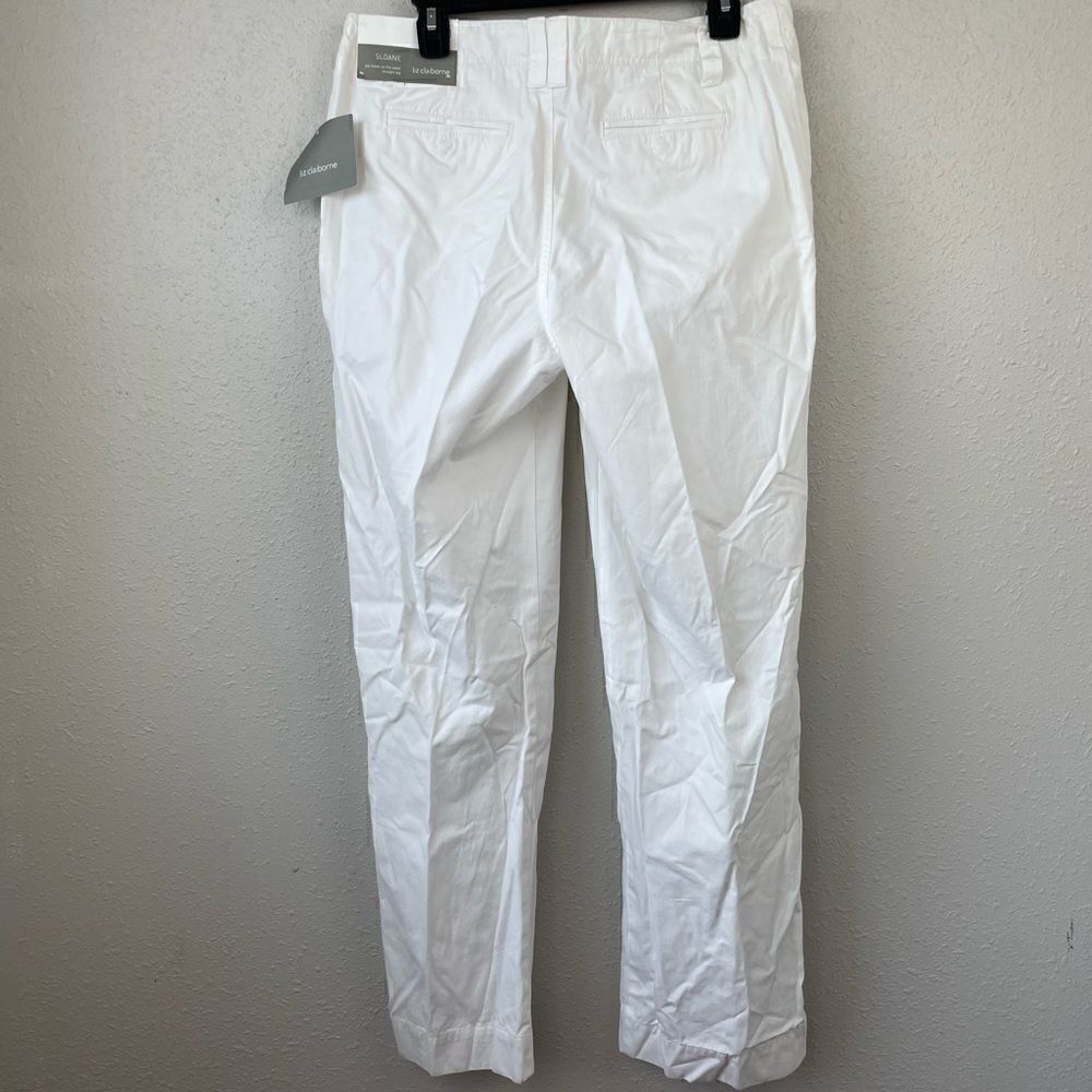 NWT Liz Claiborne White Sloan Pants Size 10 - Picture 7 of 10